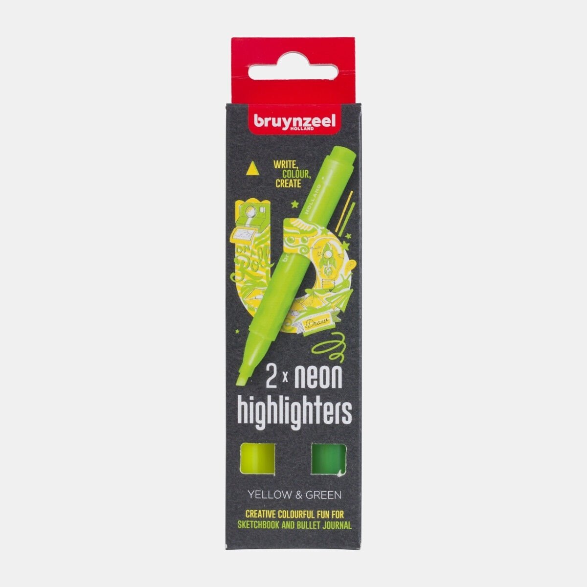 Bruynzeel Highlighter Floresan Kalem Seti 2li Sarı-Turuncu