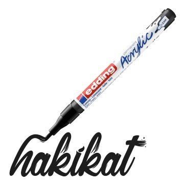 Edding 5300 Akrilik Markör 1-2mm Yuvarlak Uç Siyah