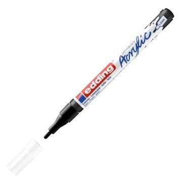 Edding 5300 Akrilik Markör 1-2mm Yuvarlak Uç Siyah