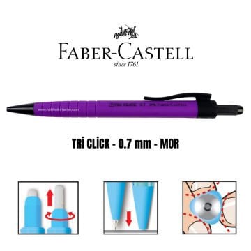 Faber Castell Tri Click Versatil Kalem 0.7mm Mor