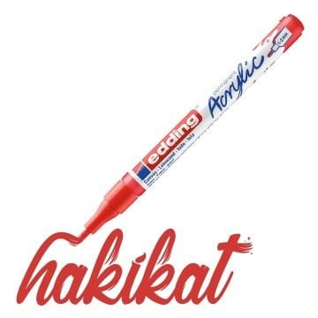 Edding 5300 Akrilik Markör 1-2mm Yuvarlak Uç Trafik Kırmızı