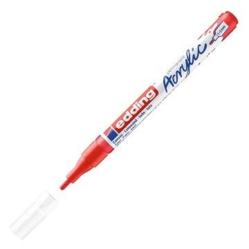 Edding 5300 Akrilik Markör 1-2mm Yuvarlak Uç Trafik Kırmızı