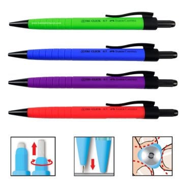 Faber Castell Tri Click Versatil Kalem 0.7mm Mavi