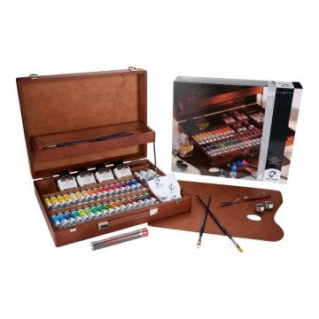 Talens Van Gogh Yağlı Boya Seti Ahşap Kutu Oil Colour Superior Box