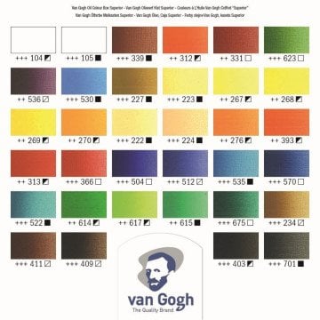 Talens Van Gogh Yağlı Boya Seti Ahşap Kutu Oil Colour Superior Box