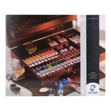 Talens Van Gogh Yağlı Boya Seti Ahşap Kutu Oil Colour Superior Box