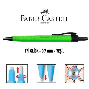 Faber Castell Tri Click Versatil Kalem 0.7mm Yeşil