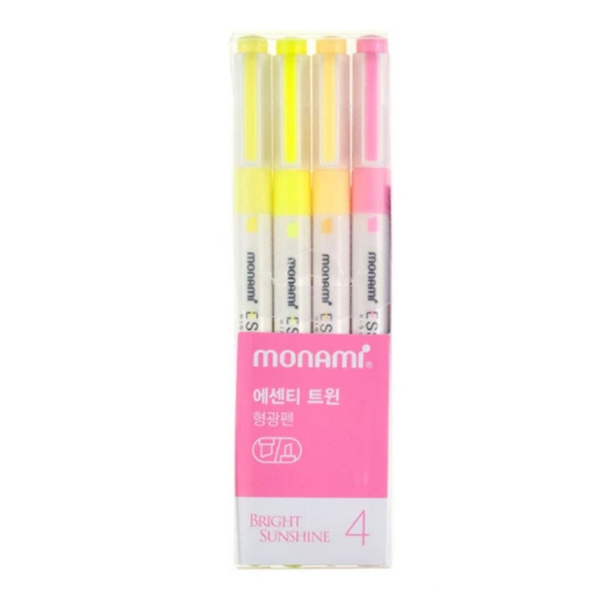 Monami Essenti Twin Çift Uçlu Fosforlu Kalem Seti 4lü Bright Sunshine