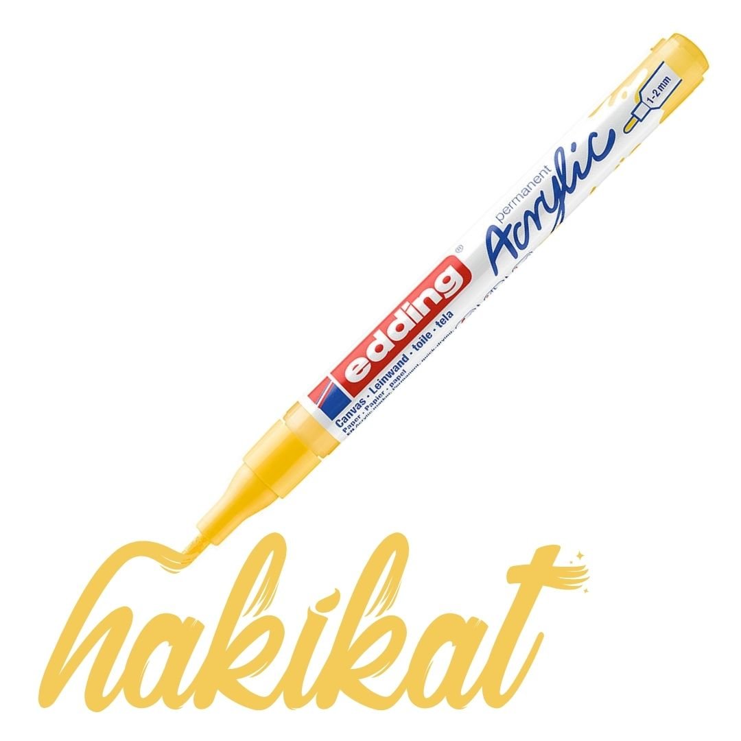 Edding 5300 Akrilik Markör 1-2mm Yuvarlak Uç Trafik Sarı