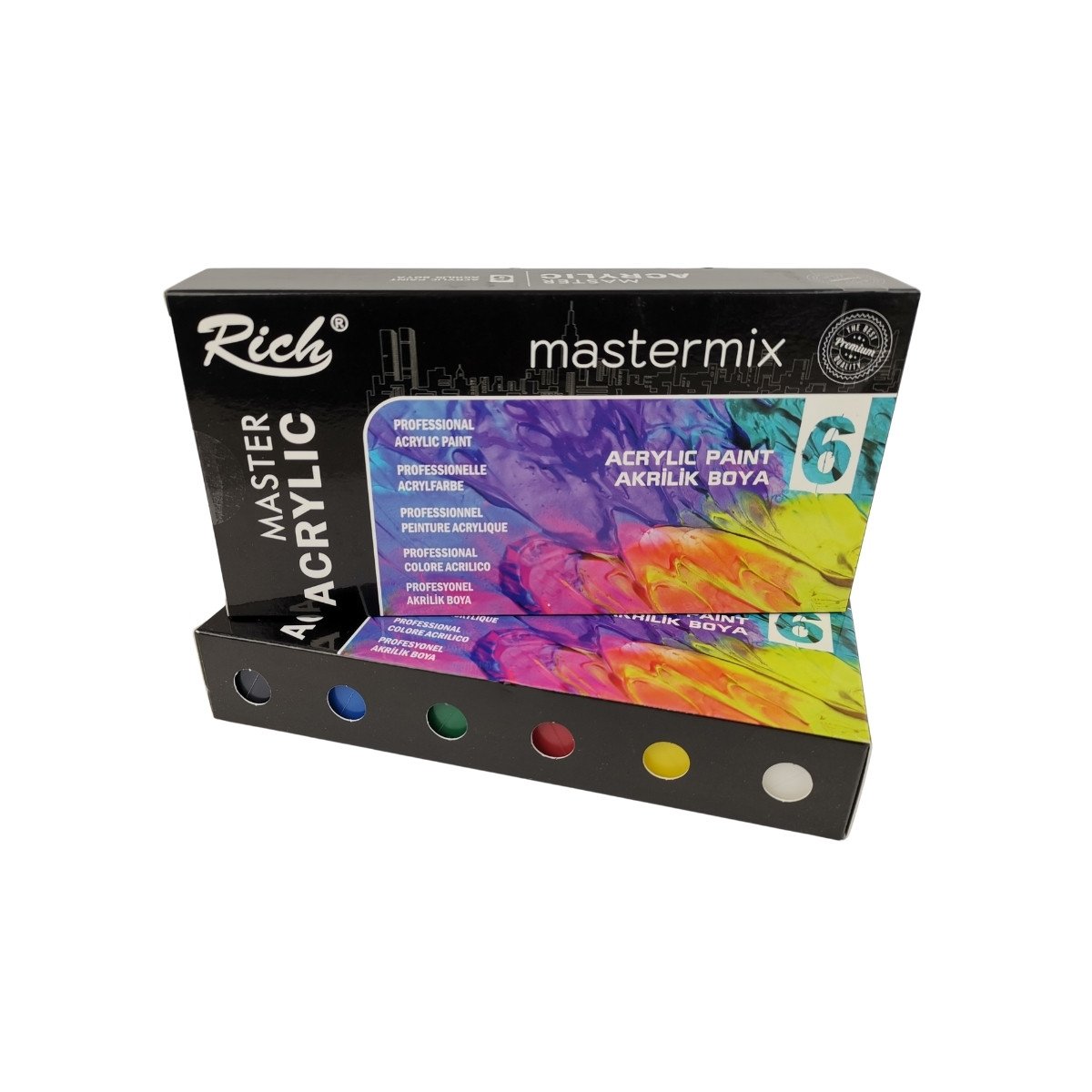 Rich Mastermix Akrilik Boya 60cc 6lı Set Canlı Renkler