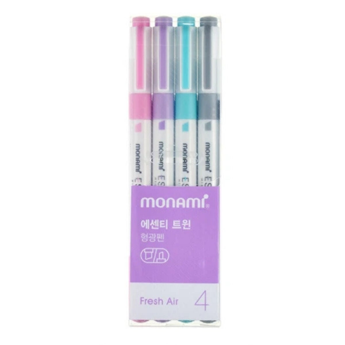 Monami Essenti Twin Çift Uçlu Fosforlu Kalem Seti 4lü Fresh Air