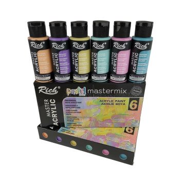 Rich Mastermix Akrilik Boya 60cc 6lı Set Pastel Renkler