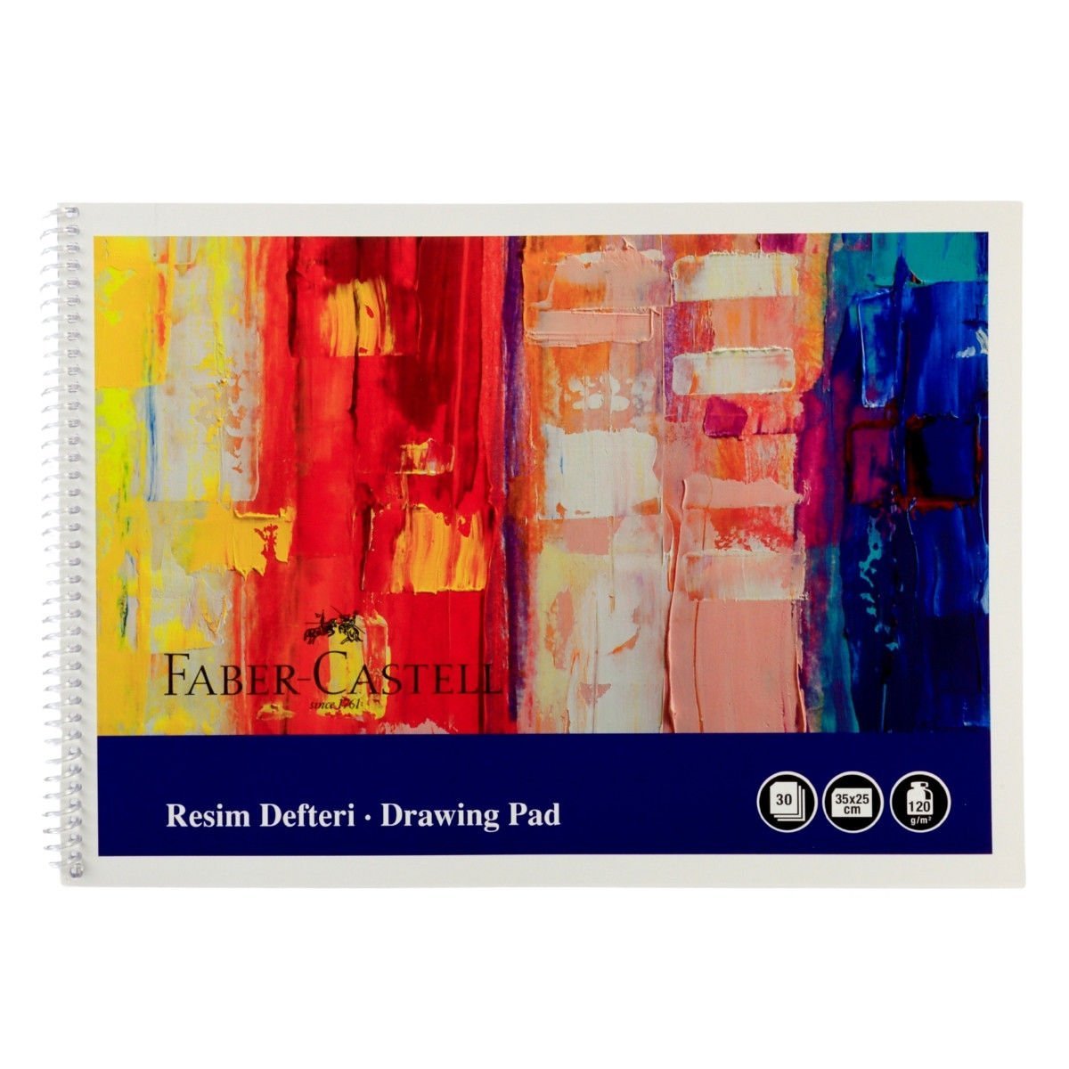 Faber Castell Karton Kapak Resim Defteri 25x35cm 120gr 30yp