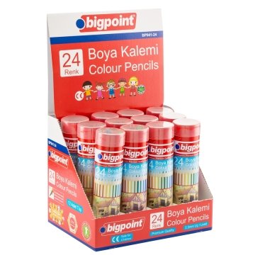 Bigpoint Metal Tüpde Kuru Boya Kalemi 24 Renk Set