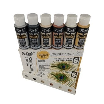 Rich Mastermix Akrilik Boya 60cc 6lı Set Metalik Renkler
