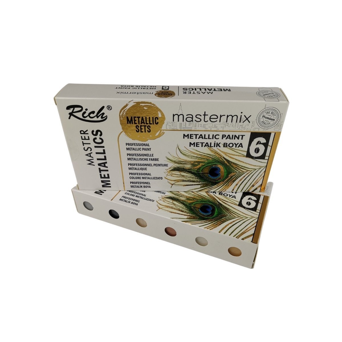 Rich Mastermix Akrilik Boya 60cc 6lı Set Metalik Renkler
