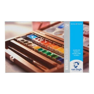 Van Gogh Tablet Sulu Boya Seti Ahşap Kutu 24lü