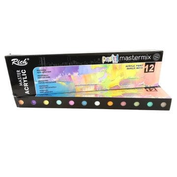 Rich Mastermix Akrilik Boya 60cc 12li Set Pastel Renkler