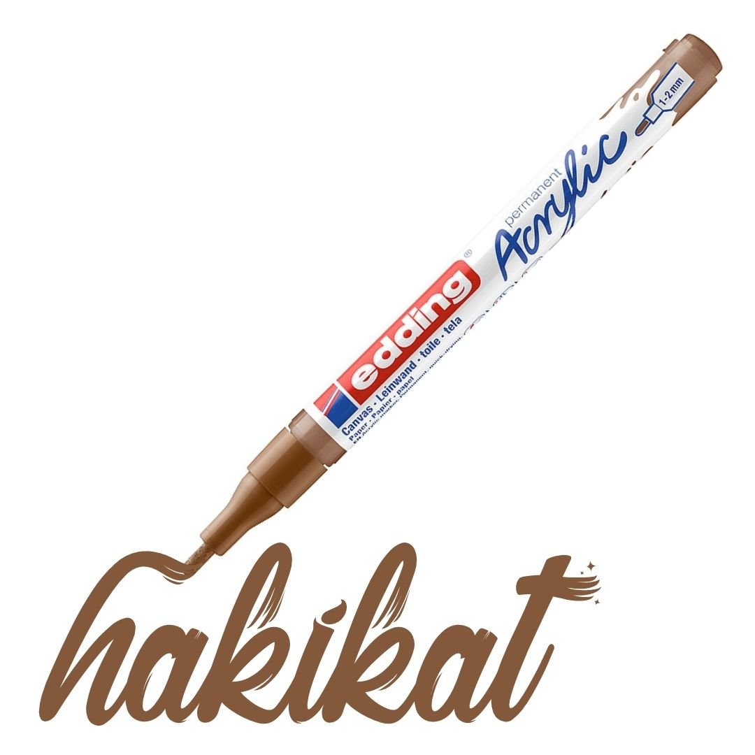 Edding 5300 Akrilik Markör 1-2mm Yuvarlak Uç Fındık Kahvesi