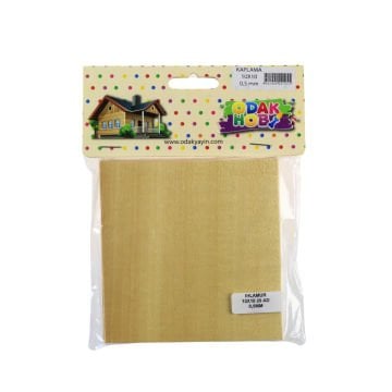 Odak Hobi Ahşap Kaplama Levha 10x10cm 0.5mm 20li Ihlamur