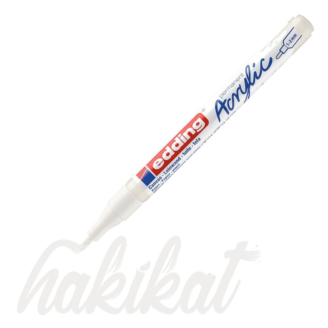 Edding 5300 Akrilik Markör 1-2mm Yuvarlak Uç Trafik Beyaz