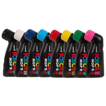 Uni POSCA MOP'R PCM-22 3.0-19.0mm Su Bazlı Mop Markörü 8li