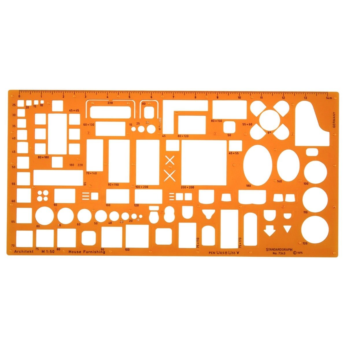 Standardgraph Tefriş Şablonu No 7343 Mobilya 1/50
