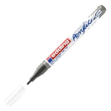 Edding 5300 Akrilik Markör 1-2mm Yuvarlak Uç Antrasit