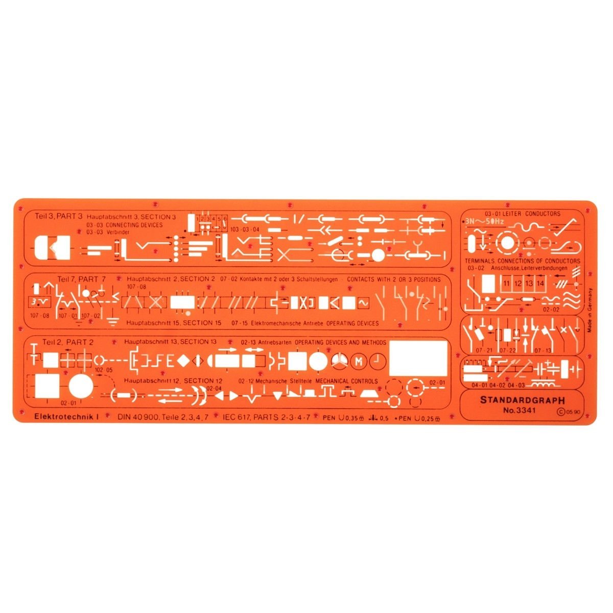 Standardgraph Tefriş Şablonu No 3341 Elektroteknik 1
