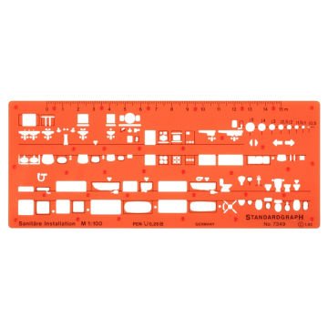 Standardgraph Tefriş Şablonu No 7349 Tesisat 1/100