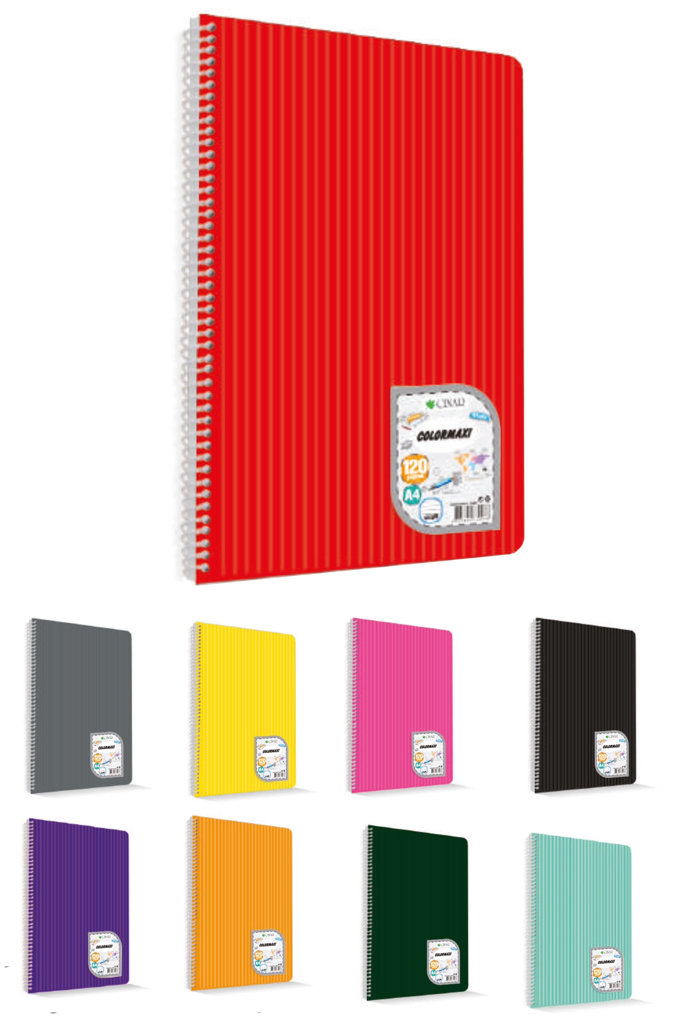 Çınar Defter Spiralli (Telli) Pp Kapak 4 Ortalı 96yp Kareli A4 Büyük