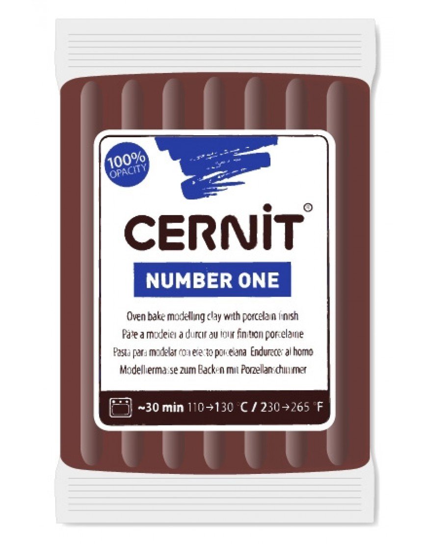 Cernit Number One Polimer Kil 56gr Brown 800