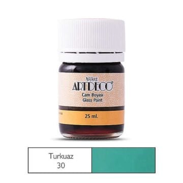 Artdeco Cam Vitray Boyası 25ml 30 Turkuaz