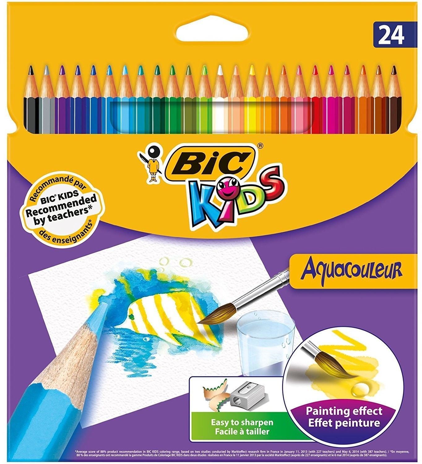 Bic Aquacouleur Kuru Sulu Boya 24 Renk Set