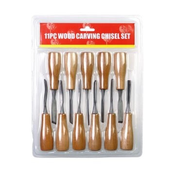 Art Design Profesyonel Ahşap Oyma Seti 11li Yuvarlak Saplı