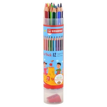 Stabilo Trio Jumbo Kuru Boya 12 Renk Plastik Tüp
