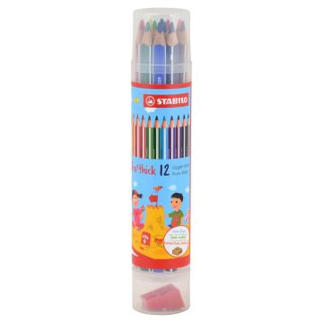 Stabilo Trio Jumbo Kuru Boya 12 Renk Plastik Tüp
