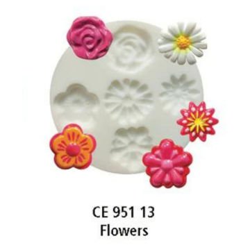 Cernit Silikon Polimer Kil Kalıplar Flowers