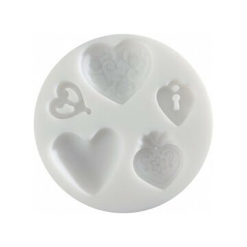 Cernit Silikon Polimer Kil Kalıplar Hearts
