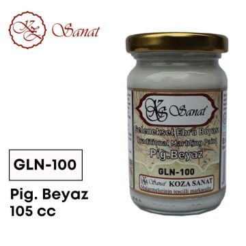 Koza Sanat Geleneksel Ebru Boyası 105cc GLN-100 Pigment Beyaz