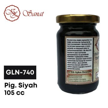 Koza Sanat Geleneksel Ebru Boyası 105cc GLN-740 Pigment Siyah