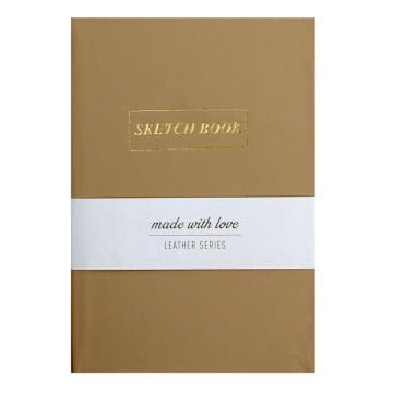 Yıldız Deri Kapak 14x20cm 80yp Defter Bej