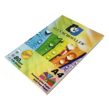 Alex Schoeller Renkli Fotokopi Kağıdı A4 80gr 100yp ALX-779