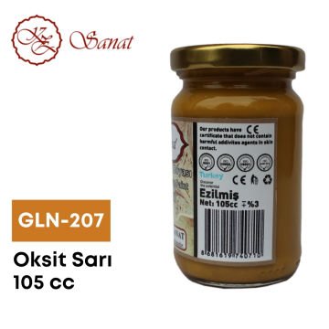 Koza Sanat Geleneksel Ebru Boyası 105cc GLN-207 Oksit Sarı