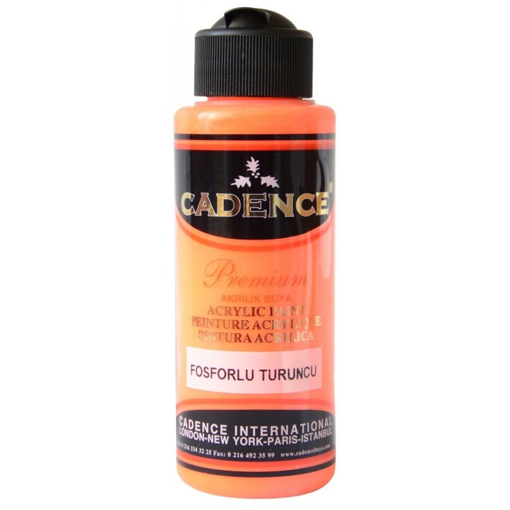 Cadence Premium Akrilik Boya 120ml Fosforlu Turuncu