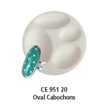 Cernit Silikon Polimer Kil Kalıplar Oval Cabochons