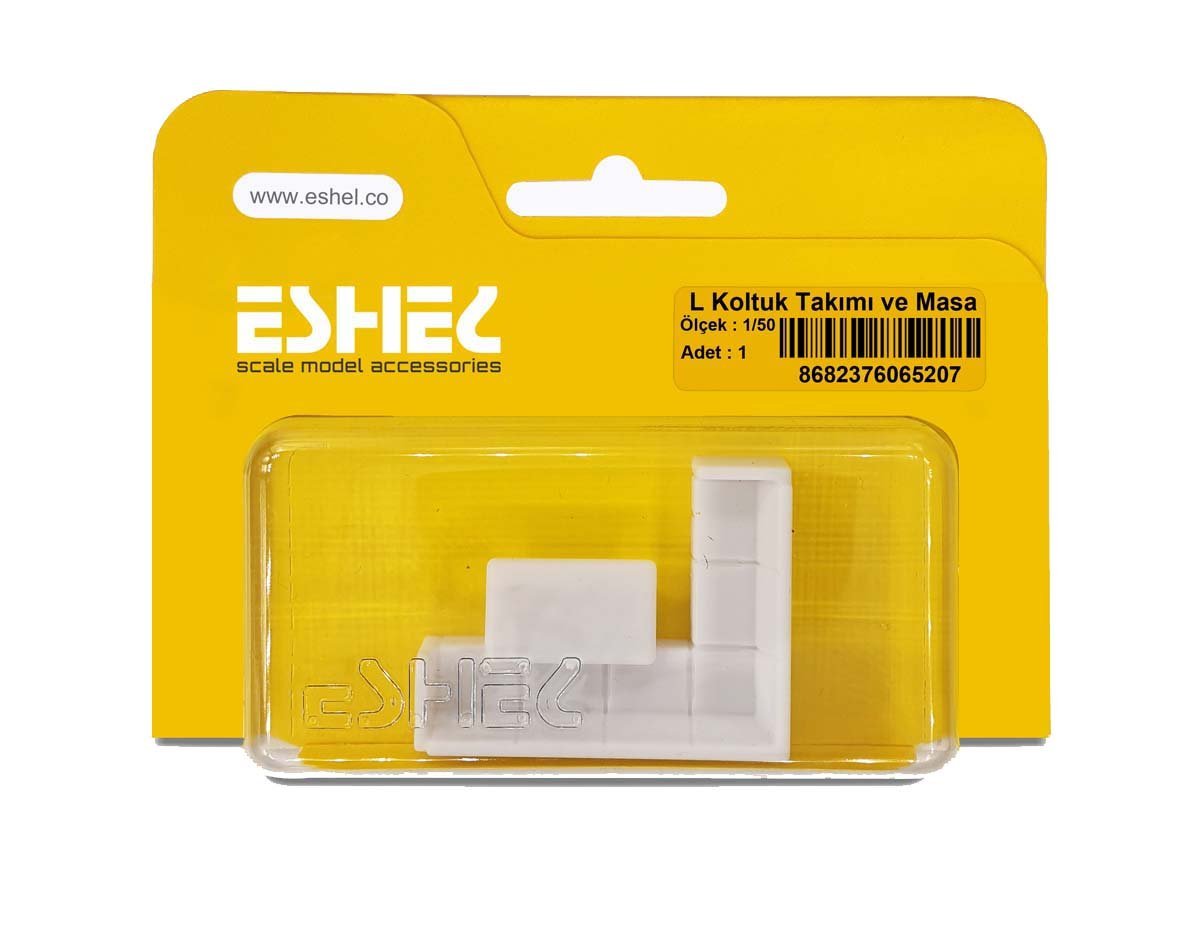 Eshel Maket L Koltuk Takımı ve Masa 1/50