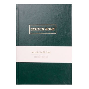 Yıldız Deri Kapak 14x20cm 80yp Defter Yeşil