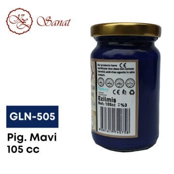 Koza Sanat Geleneksel Ebru Boyası 105cc GLN-505 Pigment Mavi Ultramarin