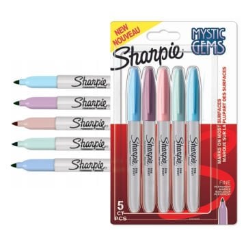 Sharpie Permanent Markör Fine 5li Set Mystic Gems